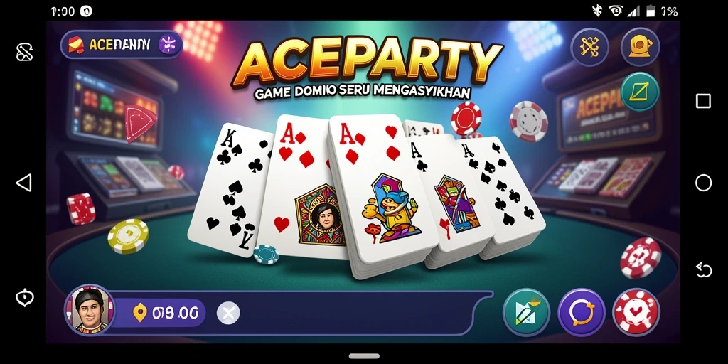 Tampilan gameplay yang menarik dan seru dalam ACEPARTY.