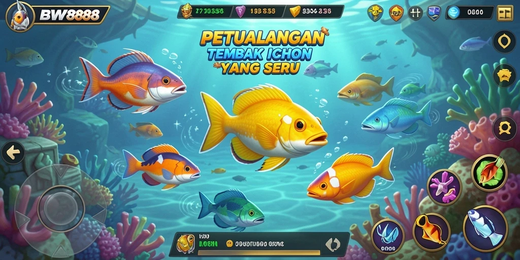 Tampilan gameplay seru dari game Tembak Ikan BW888.