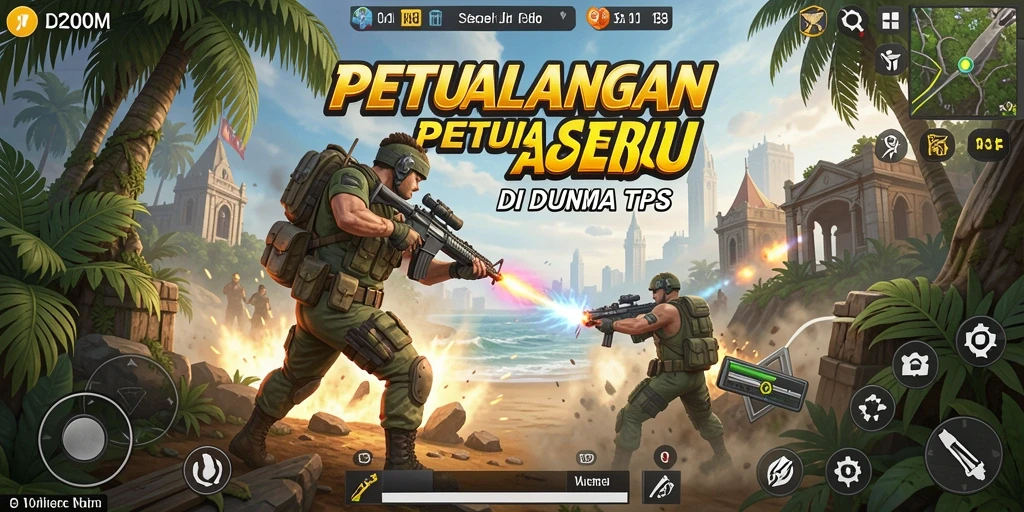Gameplay D200M yang mendebarkan dengan aksi tembak-menembak yang intens.