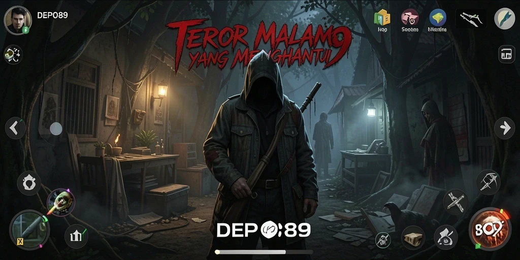 Gameplay menegangkan DEPO89 di lingkungan angker.