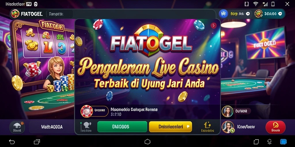Tampilan gameplay Live Casino yang dinamis dan menghibur di FIATOGEL.