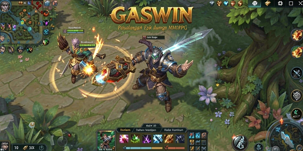 Tampilan gameplay <strong>GASWIN</strong> yang penuh petualangan dan aksi menarik.