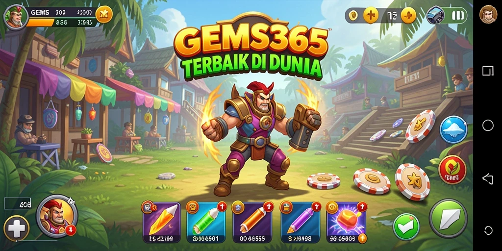 Tampilan gameplay seru dan strategis di GEMS365.