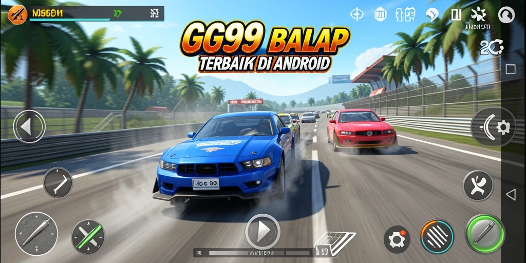 Gameplay menegangkan dalam GG99 dengan balapan yang cepat dan seru.