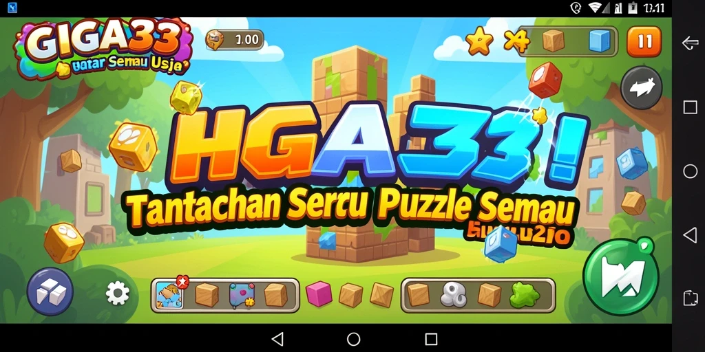 Tampilan gameplay GIGA33 yang menarik dengan variasi puzzle.
