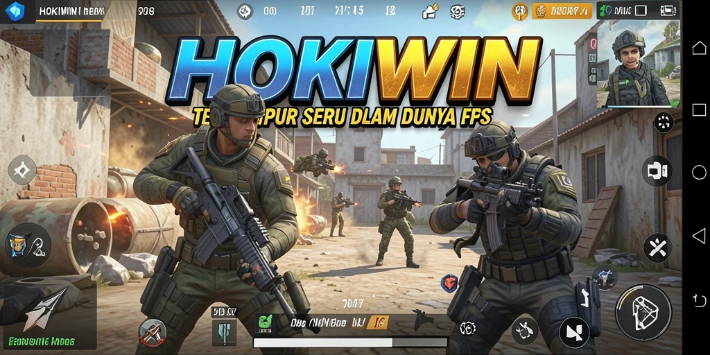 Screenshot menunjukkan aksi mendebarkan gameplay HOKIWIN.