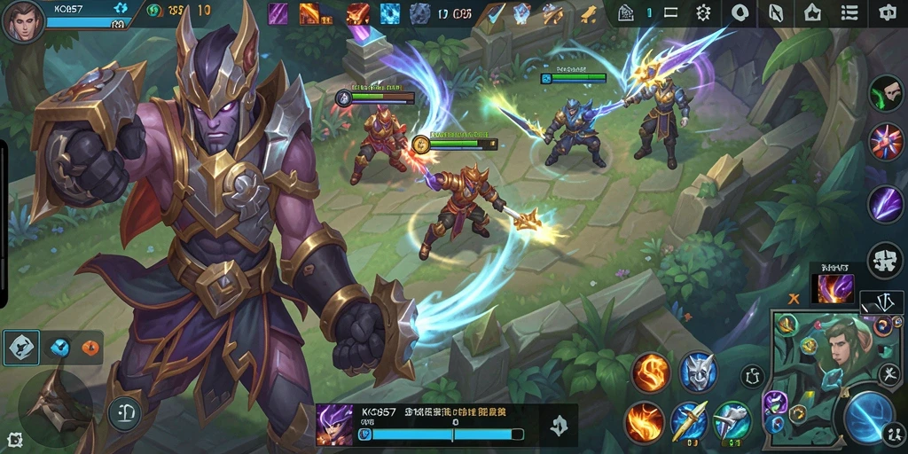 Gameplay seru dan kompetitif dari KO857 dalam pertempuran MOBA.