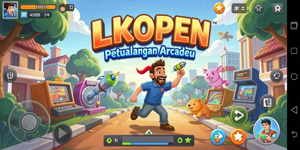 Tangkapan layar gameplay LKOPEN yang penuh aksi dan seru.