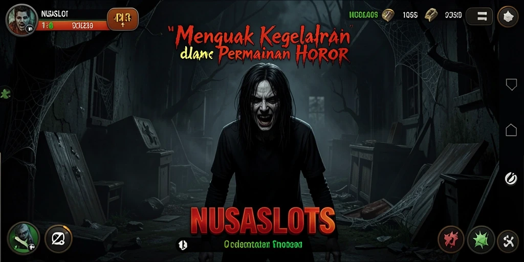 Screenshot gameplay NUSASLOTS yang memperlihatkan atmosfer Horror yang mencekam.