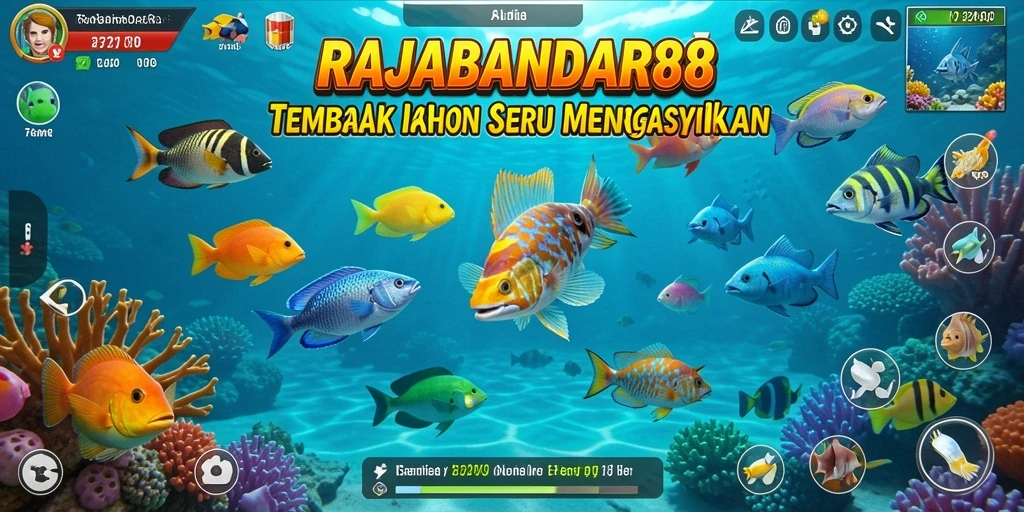 Tampilan gameplay yang seru dalam RAJABANDAR88 dengan aksi Tembak Ikan.
