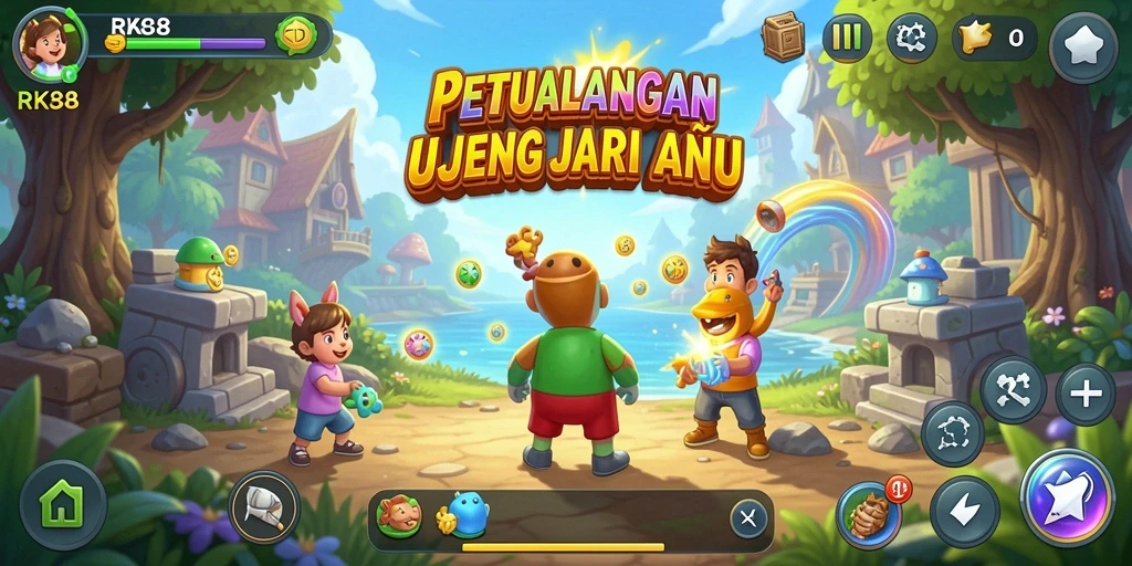 Screenshot menampilkan aksi seru dalam game Arcade RK88.