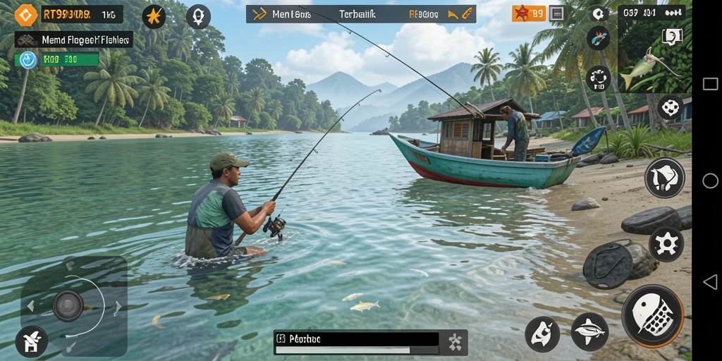 Tangkapan ikan yang spektakuler dalam gameplay RT99.