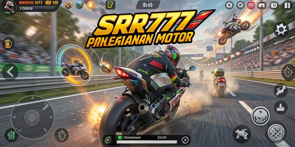Gameplay seru dan mendebarkan dalam balapan motor di SR777.