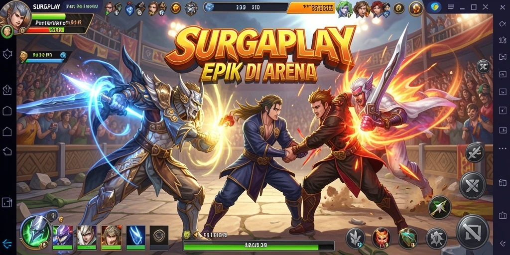 Screenshot gameplay yang menampilkan aksi pertarungan intens.