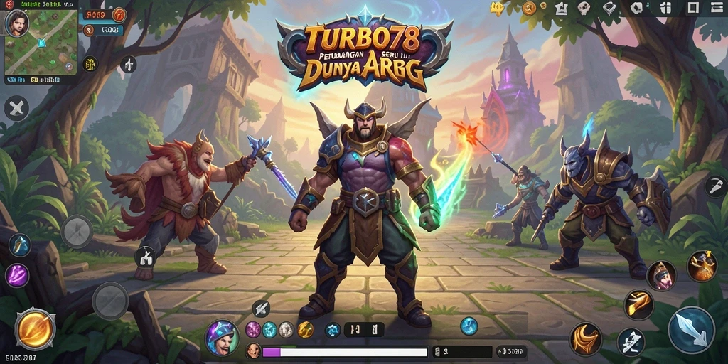 Screenshot TURBO78 menampilkan pertarungan seru dalam dunia fantasi.