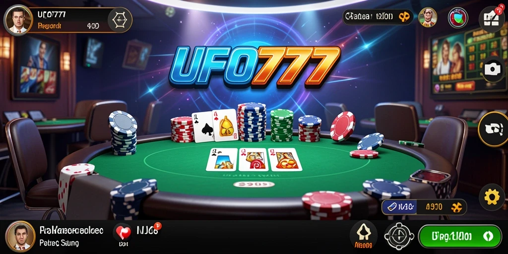 Tampilan gameplay Poker yang seru dan interaktif di UFO777.