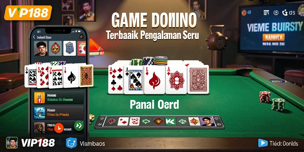 Screenshot VIP188 menampilkan gameplay seru dan interaktif permainan Domino.
